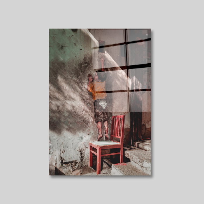 Wallity Cuadro decorativo de cristal templado Banksy 1888 - 70 x 100 cm